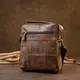 Сумка мужская мессенджер на два отделения Vintage 20441 Коричневая