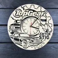 Концептуальные настенные часы из дерева «Top Gear»