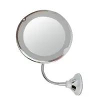 Гнучке дзеркало на присоску з 10x збільшенням і підсвіткою LED MIRROR 10X