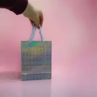 Пакет подарочный (23,5х8,5х18 см.), сапфировый