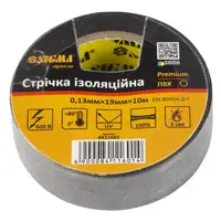 Лента изоляционная ПВХ (черная) 0.13мм×19мм×10м Premium SIGMA (8411601)