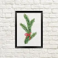 Постер в рамке Ветка елочки 15x21 см, A5 (MT5_21NG011_BL)
