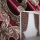 Комплект (2шт. 1,5х2.85м) готовых штор, из ткани блэкаут. Цвет красный с бежевым. Код 385ш(А) 30-122