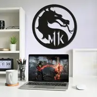 Деревянный настенный декор для геймеров «Mortal Kombat»