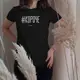 Футболка "#короче" женская, Черный, XXL, русский