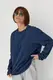 Однотонный базовый лонг oversize – темно-синий цвет, ONE SIZE (есть размеры)