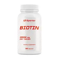 Витамины и минералы Sporter Biotin 10000 mcg, 60 таблеток