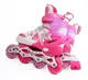 Роликовые коньки Best Roller 16-03 М колеса PU светятся. Pink and White (размер 34-38) (186963)