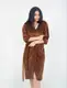 Женский Велюровый Халат 702 - Карамель (S-XL) XL