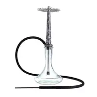 Кальян Tiaga Astra Crystal Silver з шахтою з нержавіючої сталі та декоративним елементом з епоксидної смоли, 55 см