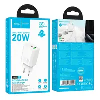 Адаптер сетевой HOCO Gentle charger N61 |1USB/1Type-C, 20W/3A, PD/QC|
