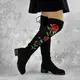Женские ботфорты с вышивкой Fashion Rafael 1326 36 размер 23,5 см Черный