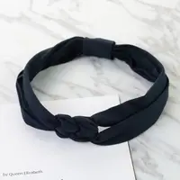 Пов'язка дитяча для волосся Pure Color Lesko 002 Navy Blue стрічка на голову солохи