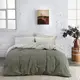 Постельное белье со льна Lotus Home - Karlin stripe linen хаки евро