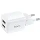 Адаптер сетевой HOCO Briar dual port charger N8 |2USB, 2.4A| (Safety Certified)