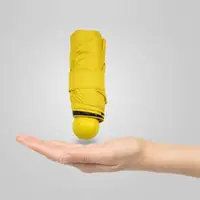 Зонт складаний SUNROZ Pill Box Umbrella універсальний кишеньковий міні парасольку у футлярі капсула Жовтий
