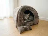 Юрта мраморный велюр для котів і собак Перс  коричнева No2/41х41х37