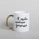 Кружка "Я тебя люблю, доченька", Белый-золотой, украинская, Деревянная подарочная коробка с гравировкой, 330 мл