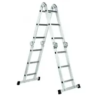 Лестница шарнирная Werk LС2412Q 350 см серебристая