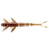 Flit 4" (7pcs.), #045 - Green Pumpkin/Red & Black