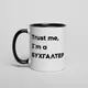 Кружка "Trust me I`m БУХГАЛТЕР" на день бухгалтера, Черный, Деревянная подарочная коробка с гравировкой, 330 мл