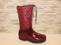 Сапоги резиновые женские бордовые Д685 40