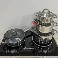 Набор нержавеющих кастрюль 8 предметов BANOO BN-5004