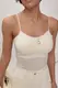 Короткий топ на бретелях из люрекса – кремовый цвет, ONE SIZE (есть размеры)
