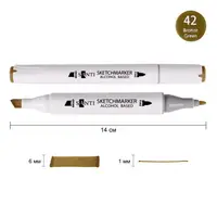 Маркер спиртовий Santi Professional SA-42 390862 бронзово-зелений