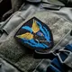 Шеврон на липучке Ангел хранитель ВСУ 7,6х9,3 см вышитый патч нашивка