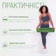 Коврик для йоги и фитнеса EasyFit TPE+TC 6 мм двухслойный + Чехол зеленый с серым