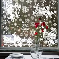 Набір новорічних наклейок на вікно New Year 7 13763 20х30 см 9 аркушів