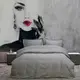Постельное белье сатин premium Lotus Home - Dakota серый семейный