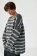 Тепла в'язана кофта oversize у смужку - сірий цвет, ONE SIZE