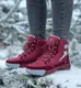 Ботинки женские зимние бордовые С330 Уценка (читайте описание)