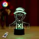 3D ночник "Чуя Накахара" (УВЕЛИЧЕННОЕ ИЗОБРАЖЕНИЕ) + пульт ДУ + сетевой адаптер +батарейки (3ААА) 3DTOYSLAMP