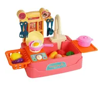 Игровая мойка, автоматическая подача воды, полочка. Pink (149068)