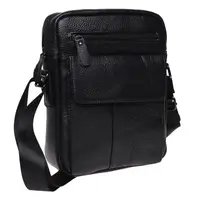 Чоловіча шкіряна сумка Borsa шкіра K18154-BLACK