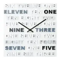 Настінний годинник "One Two Three" 35х35 см