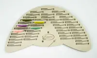 Підставка для бобін (шпуль) ТМ Embroidery Craft з магнітом для голок 45 прорізів. Прорізи з фіксатором 24*13 кава з молоком PB-002m