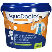 Хлор для бассейна длительного действия в таблетках AquaDoctor C-90T 5кг / Дезинфицирующее средство