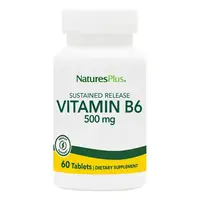 Витамины и минералы Natures Plus Vitamin B6 500 mg, 60 таблеток