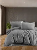 Полуторна постільна білизна Фланель First Choice Flannel Soprano Grey 160х220см