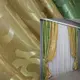 Комбинированные (2шт.1,4х2,7м.) жаккардовые шторы. Цвет салатовый с золотистым. Код 014дк (297-091ш) 10-945
