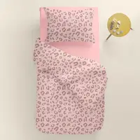 Детское постельное белье фланель в кроватку PASTEL LEOPARD CS1