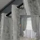 Комплект (2шт. 1,5х2,5м.) штор на люверсах, лен мрамор, "Pavliani". Цвет серый. Код 1665ш 37-0181
