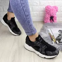 Жіночі стильні кросівки Fashion Peggy 1095 37 розмір 24 см Чорний