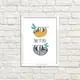 Постер в рамке Take it easy 15x21 см, A5 (WMT5_18S017_WH)