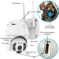 Поворотна вулична PTZ камера відеоспостереження N4-4G SIM 2 mp 360° (7764)
