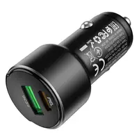 Адаптер автомобільний HOCO Light road dual port 1USB/1Type-C, 5A, PD20W/QC3.0|